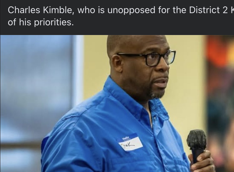 Charles Kimble – official candidate photo